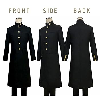 コスプレ　長ラン　学生服　コストモ製 長ラン（学ラン）[ブラック・ホワイト・グレー・黒・白]｜制服